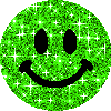 green glitter smiley